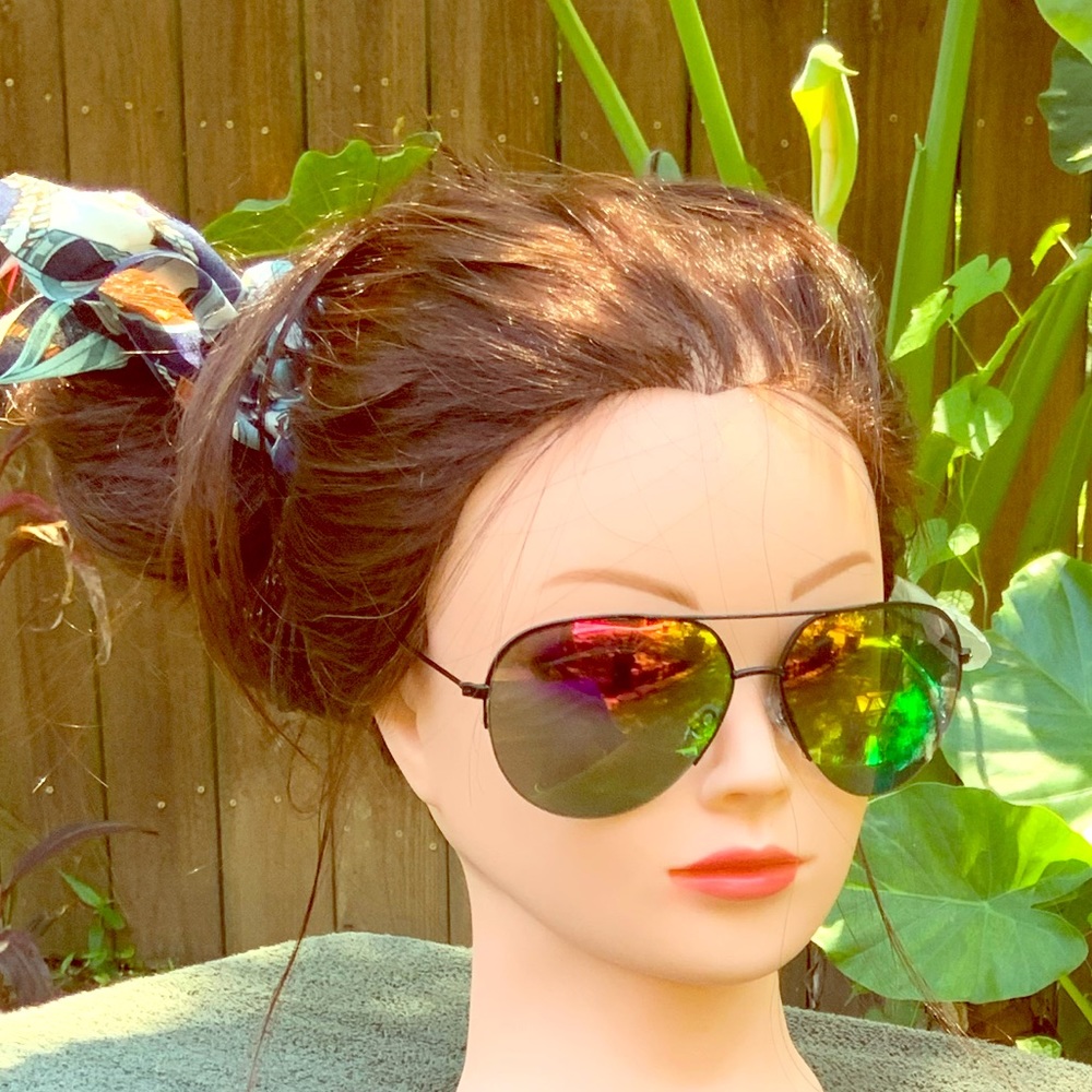 Polarized, Mirror Tinted Aviator Sunglasses